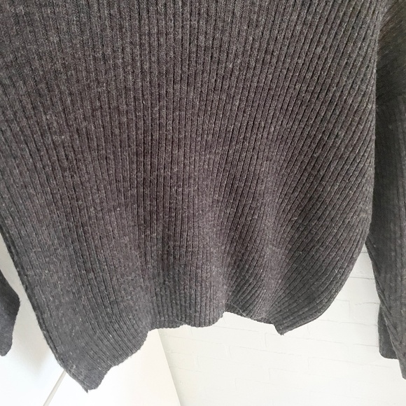 London Fog Mens Full Zip Sweater Cardigan Chunky Cable knit Wool blend Gray 2XL - Picture 10 of 14